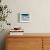 "Bubbles out of the Blue" - Art Print in Pale Aqua Blue by Mary Ann Glynn-Tusa - In a Room
