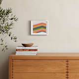 "Retro Stripes" - Art Print in Pool by Beth Vassalo - In a Room