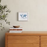 "Little Big World Map" - Art Print in Bluebell by Jessie Steury - In a Room