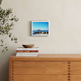 "The View from Pebble Beach" - Art Print in Marine blue by NSMARK - In a Room