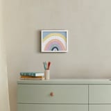 "Personalized Rainbow" - Personalized Art Print in Sunshine by Lindsay Kelly Art - In a Room
