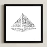 "Sea Fever" - Art Print in Black by Dean Street - Framed