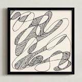 "Read Between the Lines" - Art Print in Ink by Cecelia Hospers - Framed