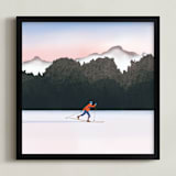 "Nordic Love" - Art Print in muted by Shannon - Framed