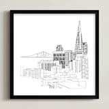 "San Francisco" - Art Print in Jet black by Neeta Sawhney - Framed
