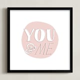 "you and me" - Art Print in Petal by Paper Rose - Framed