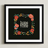 "Home Sweet Home" - Art Print in Charcoal by Melissa Kelman - Framed