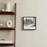 "Play on a Winters Day 2" - Art Print in Warm Gray Taupe by Jacquelyn Sloane Siklos - In a Room