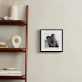 "With a Heart: Square Foil Framed Photo" - Foil Framed Photo in Gold by Laura Hamm - In a Room