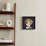 "I'd rather wear flowers " - Art Print in Plum by Aspacia Kusulas - In a Room