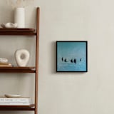"Lining Up, Venice Pier" - Art Print in Cerulean Blue by Annie Seaton - In a Room