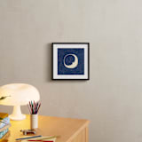 "Celestial Moon" - Art Print in Navy by Katherine Morgan - In a Room