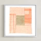 "Abstract Muted 1" - Art Print in Blush Pink by Kelly Nasuta - Framed