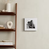 "With a Heart: Square Foil Framed Photo" - Foil Framed Photo in Gold by Laura Hamm - In a Room