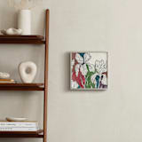 "Resilient Blooms" - Art Print in Deep Garnet Red by Rushmi - In a Room