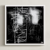 "Ochre Eucalyptus II" - Art Print in Black by Tanya Lee Design - Framed Canvas