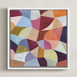"Cadence" - Art Print in Coral by melanie mikecz - Framed Canvas