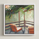 "Wisteria Hideaway" - Art Print in Sunrise by Khara Ledonne - Framed Canvas