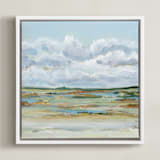 "Of the Prairies" - Art Print in Pistachio by Nicole Walsh - Framed Canvas