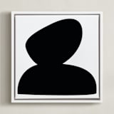 "Stones" - Art Print in Black by koshi - Framed Canvas