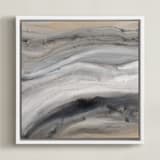 "Warm Gold I" - Art Print in Warm Gold by Teodora Guererra - Framed Canvas