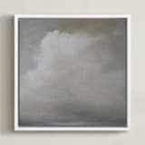 "Quiet Dawn" - Art Print in cloud white by Kelly Money - Framed Canvas
