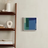 "Structured Rainbow 3" - Art Print in Blue by Anna Veit Nowak - In a Room