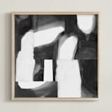 "Construct 1" - Art Print in Black and White by Ashleigh Ninos - Framed