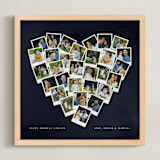 "Painted Hues Heart Snapshot Mix® Cool" - Framed Photo in Midnight Blue by Minted - Framed
