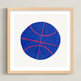 "Electric Sports 3" - Art Print in Cobalt by Carrie Moradi - Framed