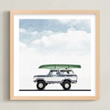 "Wild river" - Art Print in Denim by Maja Cunningham - Framed