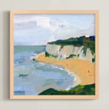 "The Cliffs" - Art Print in Blue Crystal by Stick and Petal - Framed
