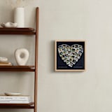 "Painted Hues Heart Snapshot Mix® Cool" - Framed Photo in Midnight Blue by Minted - In a Room
