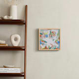 "Khaki Swirled" - Art Print in Blue with Khaki by Owen Design Studio - In a Room