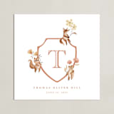 "Woodland Animal Crest: Custom Print" - Custom Print in Papaya by Vivian Yiwing - Unframed