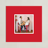 "Color Border: Square Framed Photo" - Framed Photo in Red by Minted - Unframed