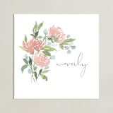 "Watercolor Blooms" - Personalized Art Print in Charcoal by Stacey Meacham - Unframed