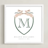 "Bunny Crest: Custom Print" - Custom Print in Evergreen by Vivian Yiwing - Framed