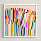 "All the Colors 1" - Art Print in Vintage Pink by melanie mikecz - Framed
