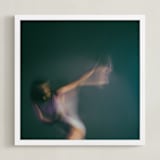 "Don't Go" - Art Print in Teal by Derick W Daily - Framed