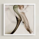"Decline" - Art Print in Latte by Anne Ciotola - Framed