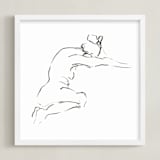 "Model9" - Art Print in White by Miranda Mol - Framed