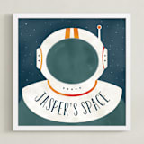 "Space to Explore" - Personalized Art Print in Galaxy by Heather Schertzer - Framed