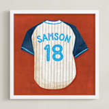 "Dinger Collection 3" - Personalized Art Print in Rust by Kamala Nahas - Framed