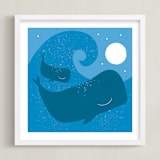 "midnight splash" - Art Print in ocean by Angela Thompson - Framed