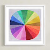 "Color Wheel" - Art Print in Light Grey by melanie mikecz - Framed