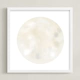 "Full Moon One" - Art Print in Golden Light by Emily Magone - Framed