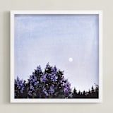 "Lilac Moon" - Art Print in Lilac Purple by Emma Ballou - Framed