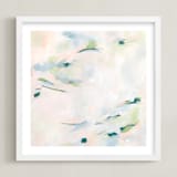 "Easy Peasy Lemon Squeezy" - Art Print in Smoky Blue by Michelle Boyd - Framed