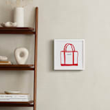 "Name Tote: Custom Print" - Custom Print in Lobster by Erika Firm - In a Room